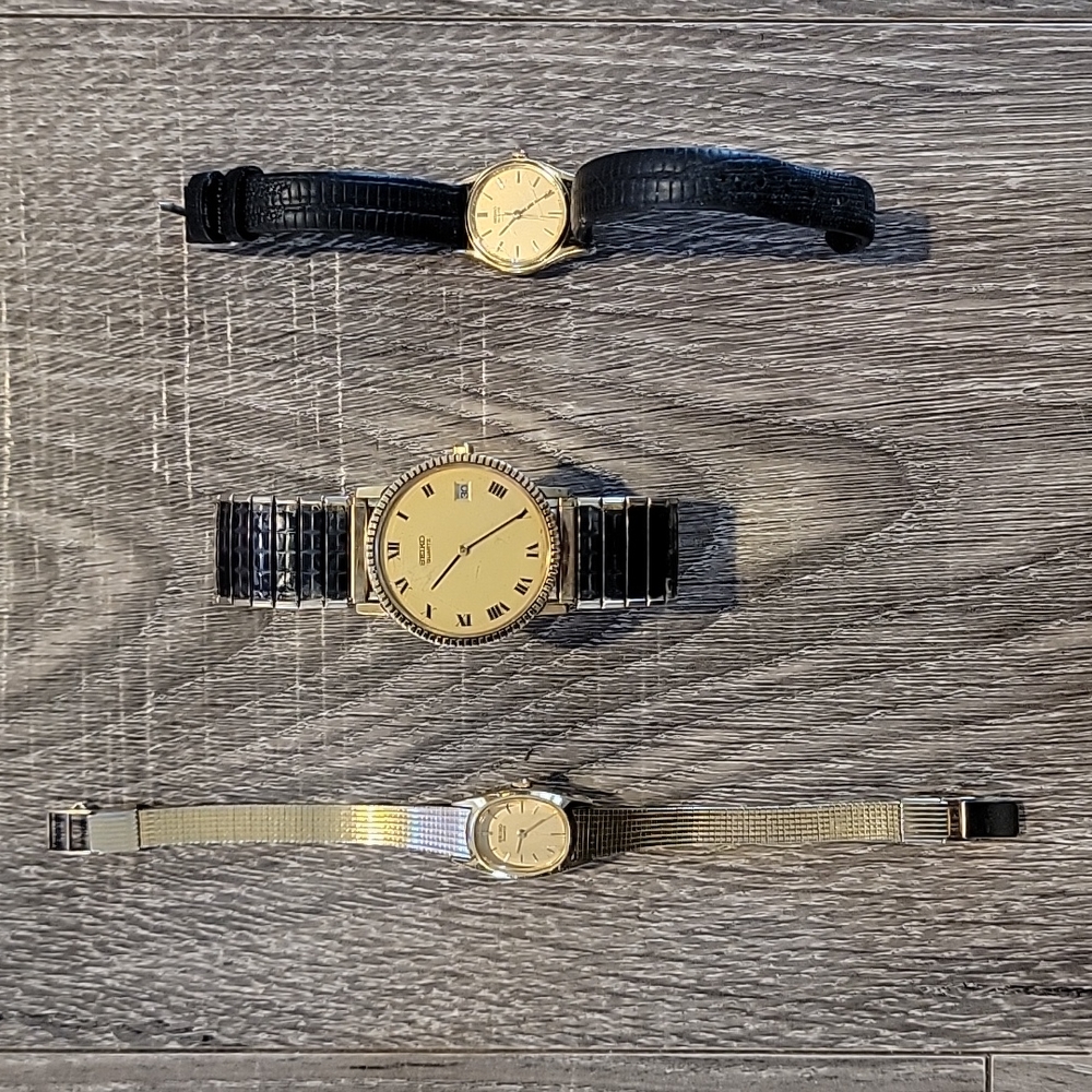 Lot of 3 Vintage Seiko Watches